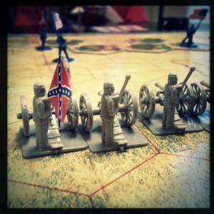My artillery about to tear holes in the Union lines.